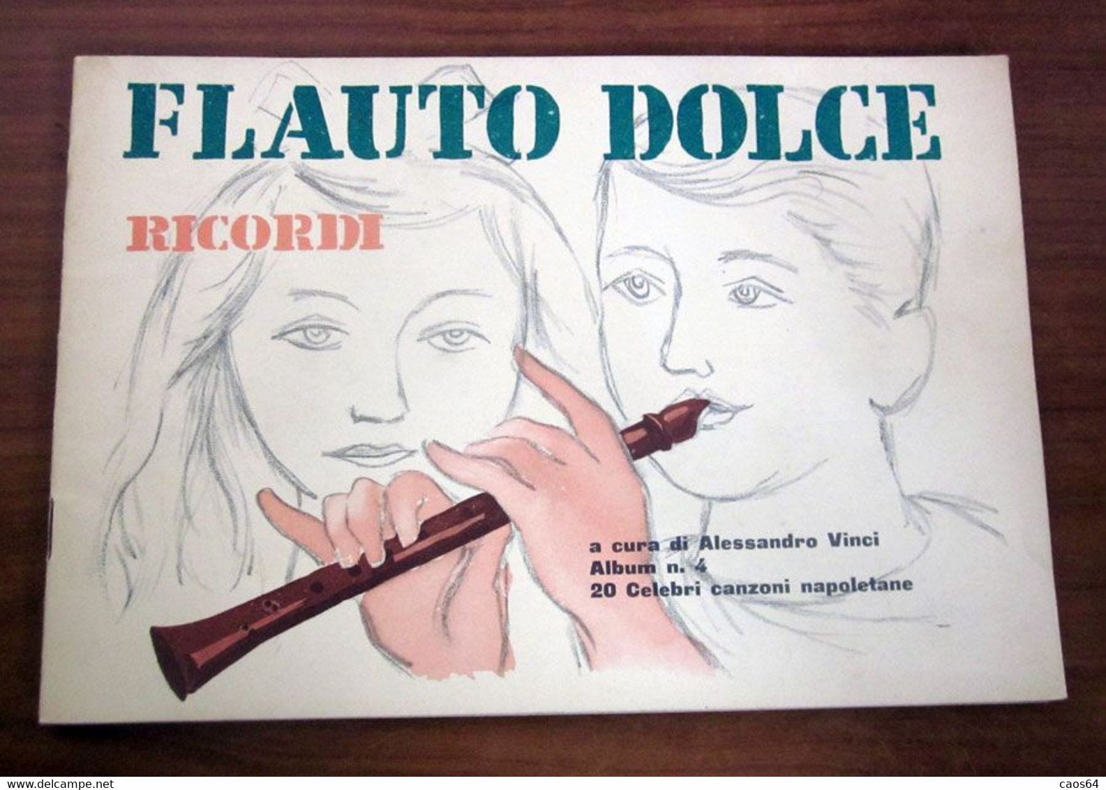 Flauto Dolce Ricordi 20 Celebri Canzoni Napoletane Vintage - Etude & Enseignement