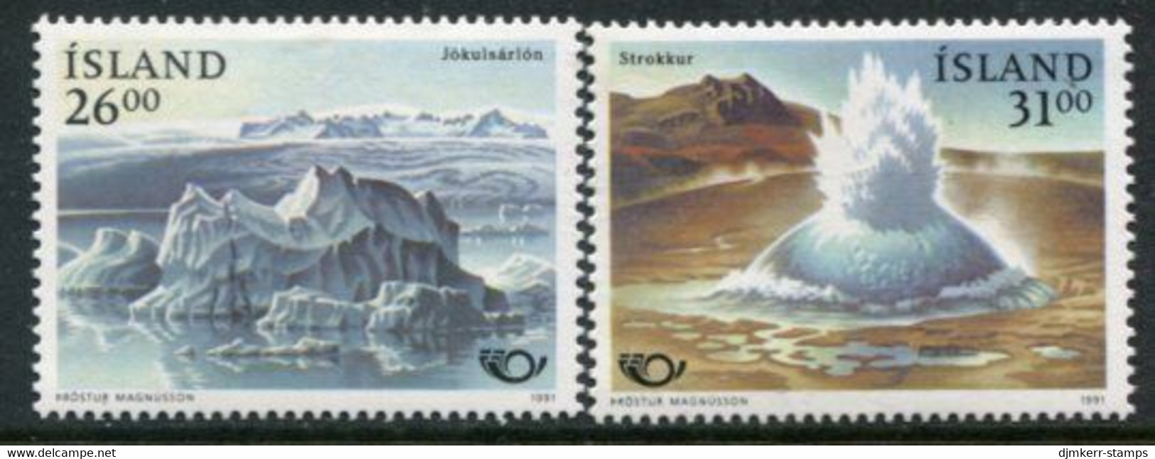 ICELAND 1991 Tourism MNH / **.  Michel 746-47 - Unused Stamps