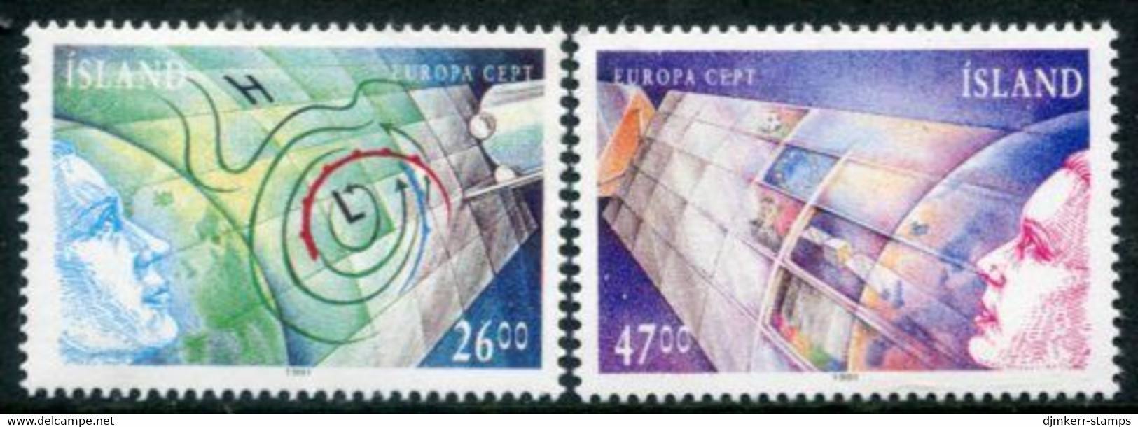 ICELAND 1991 Europa: Space Travel MNH / **.  Michel 742-43 - Unused Stamps