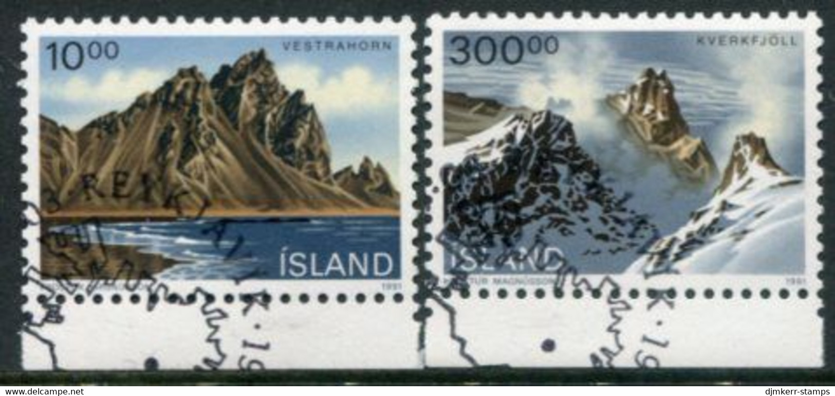 ICELAND 1991 Landscapes Used.  Michel 740-41 - Usados