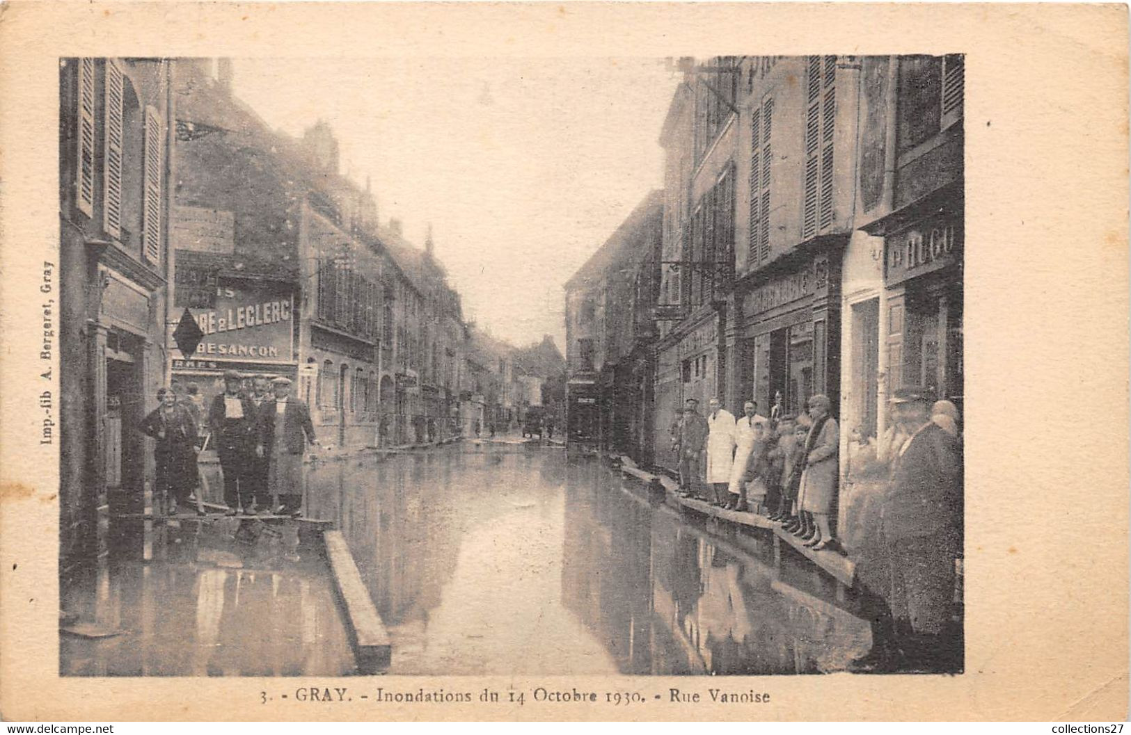 70-GRAY- INONDATION DU 14 OCTOBRE 1930, RUE VANOISE - Gray