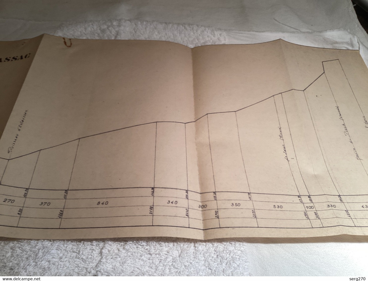 Plan Des Sammy Chute De Trassac Profil En Loup Diplôme D’université Aménagement Du Territoire Ingénieur IPF 1960 - Travaux Publics