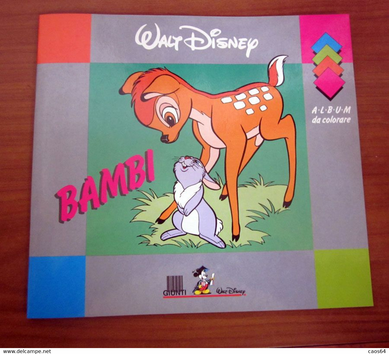 Disney Album Da Colorare Bambi Giunti 1990 - Enfants