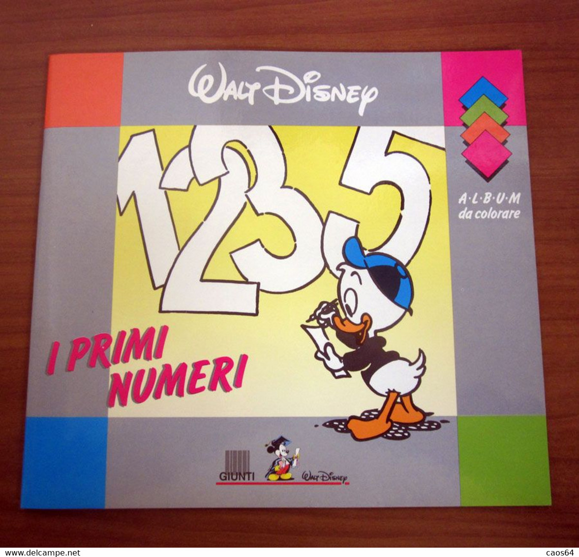Disney Album Da Colorare I Primi Numeri  Giunti 1990 - Niños