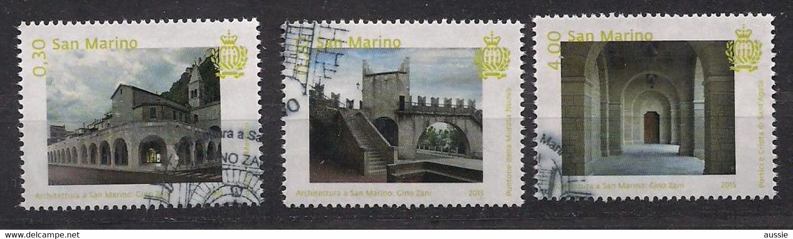 San Marino Saint-Marin Série De 1003-2015  (°) Oblitéré Architecture - Used Stamps
