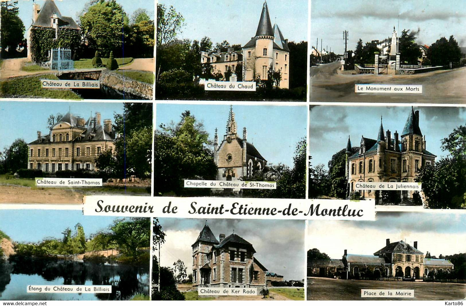 St étienne De Montluc * Souvenir De La Commune * Cpa Multivues - Saint Etienne De Montluc