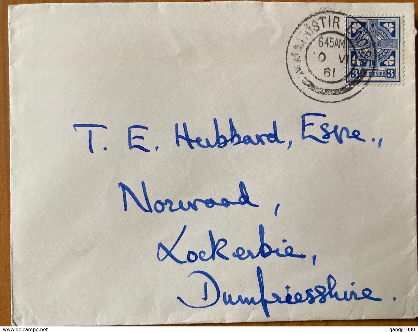 IRELAND 1961, USED COVER TO UK ARM STAMP ,NISTIR LAOISE CITY CANCELLATION - Lettres & Documents