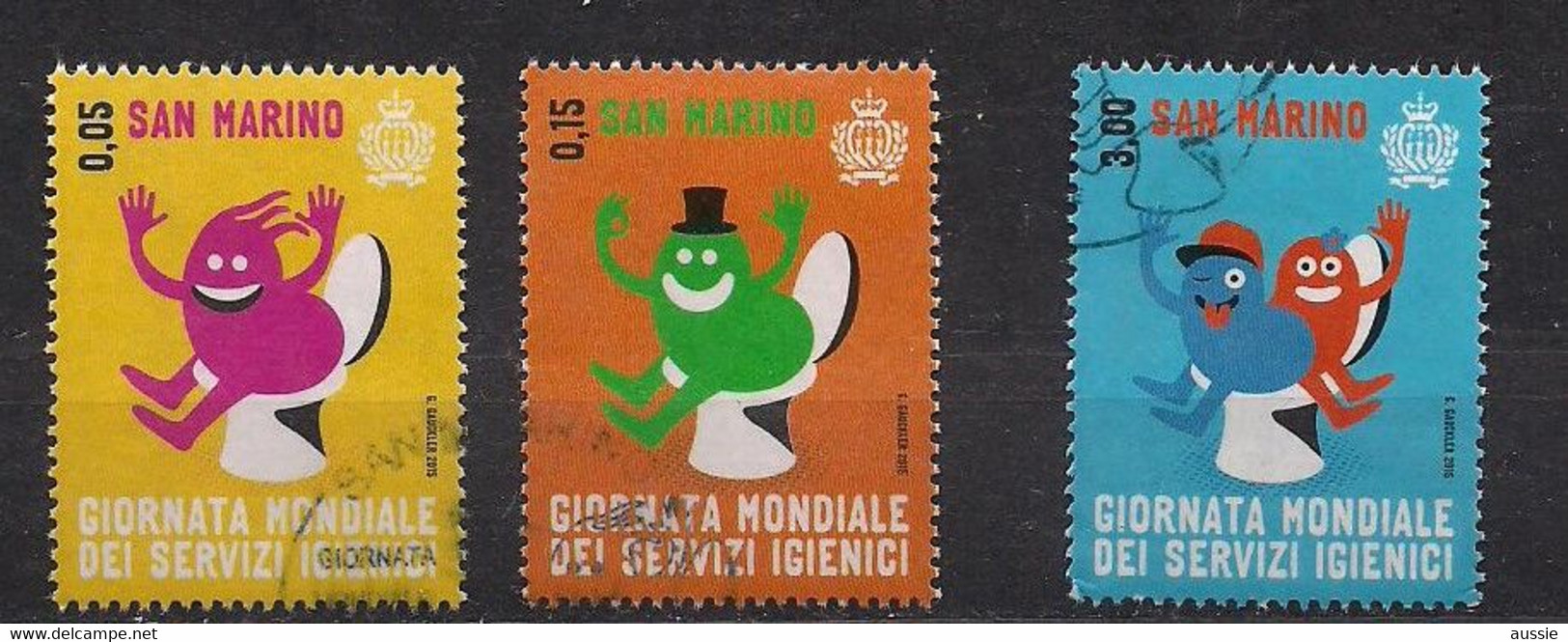 San Marino Saint-Marin Série De 2015  (°) Oblitéré Giornata Mondiale Dei Servizi Igienici - Gebruikt