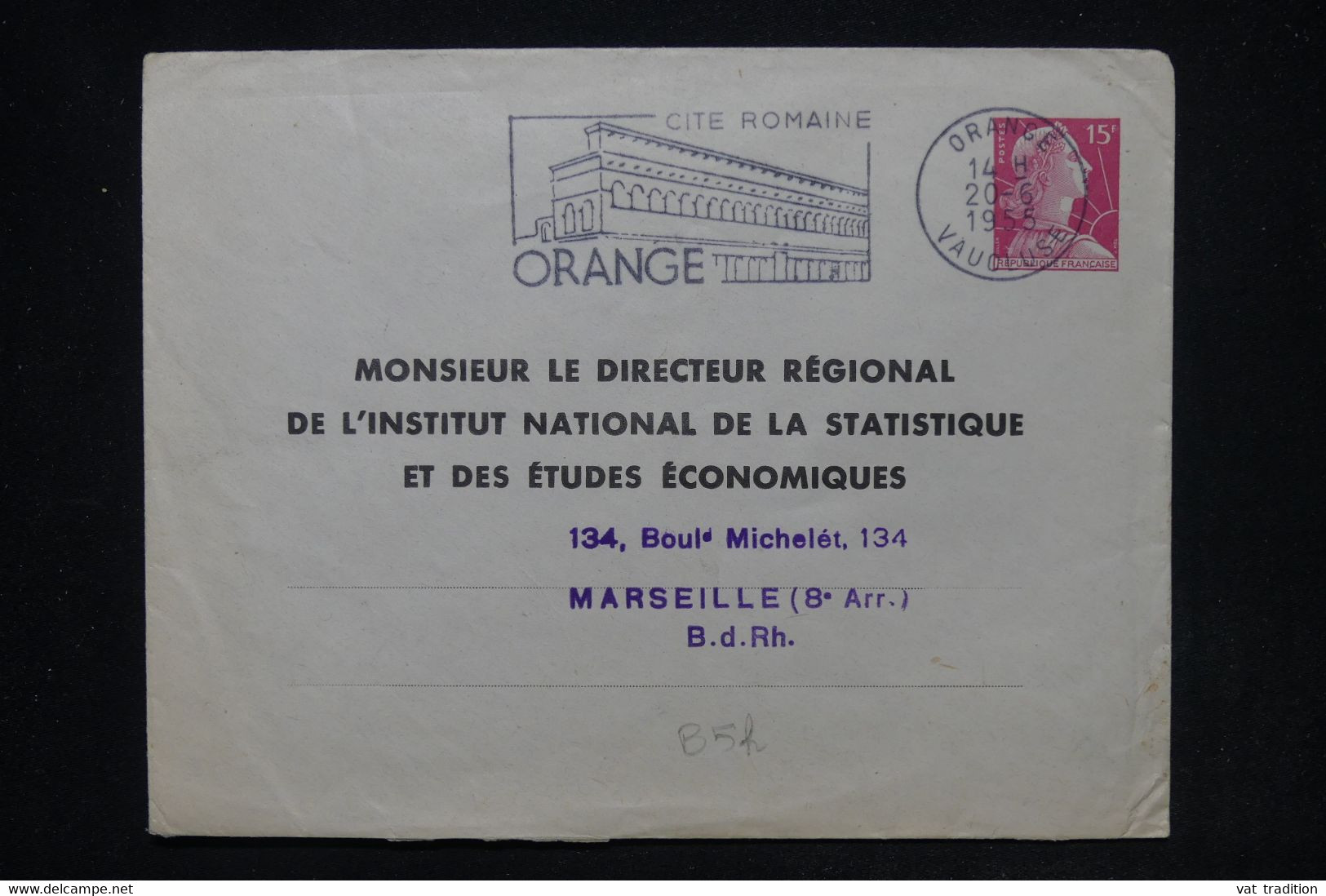 FRANCE - Entier Postal Type Muller Avec Repiquage De L'Institut National De La Statistique En 1955 - L 118912 - Enveloppes Repiquages (avant 1995)