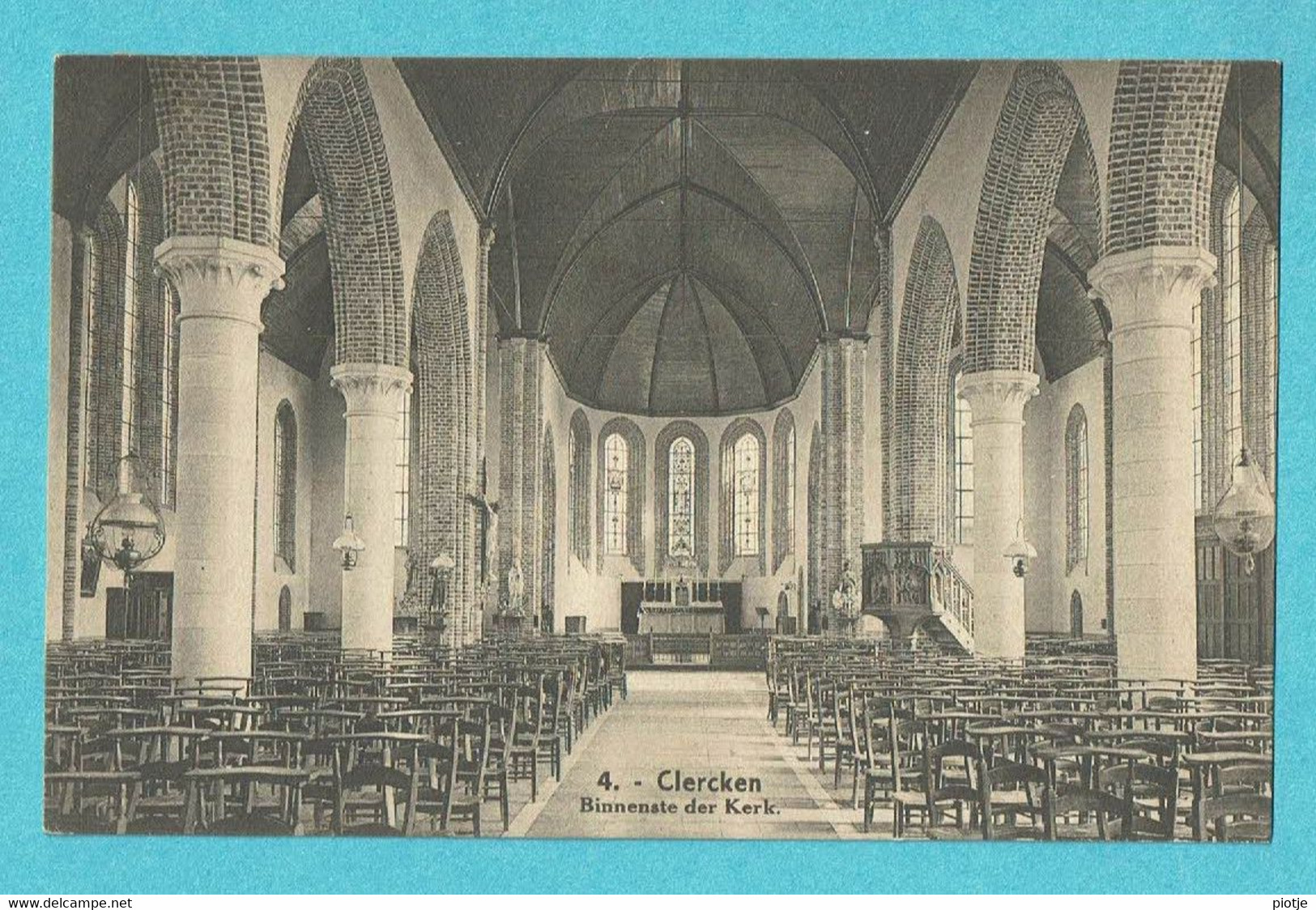 * Klerken - Clercken (Houthulst - West Vlaanderen) * (A. François - Fol - Uitgave Defever Hoornaert, Nr 4) Kerk, église - Houthulst