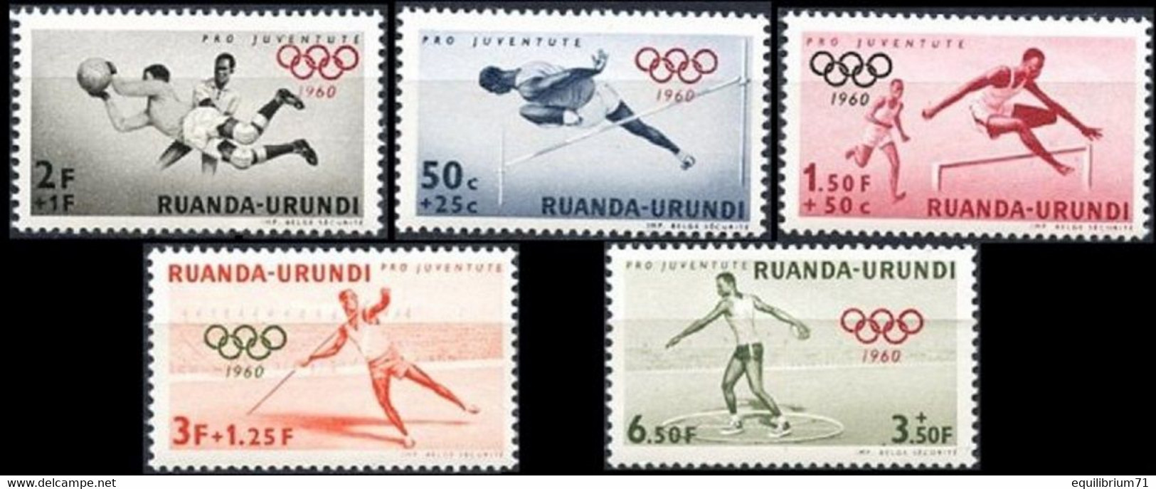 219/223** - Jeux Olympiques De Rome / Olympische Spelen In Rome / Olympische Spiele In Rom - RUANDA URUNDI - Unused Stamps