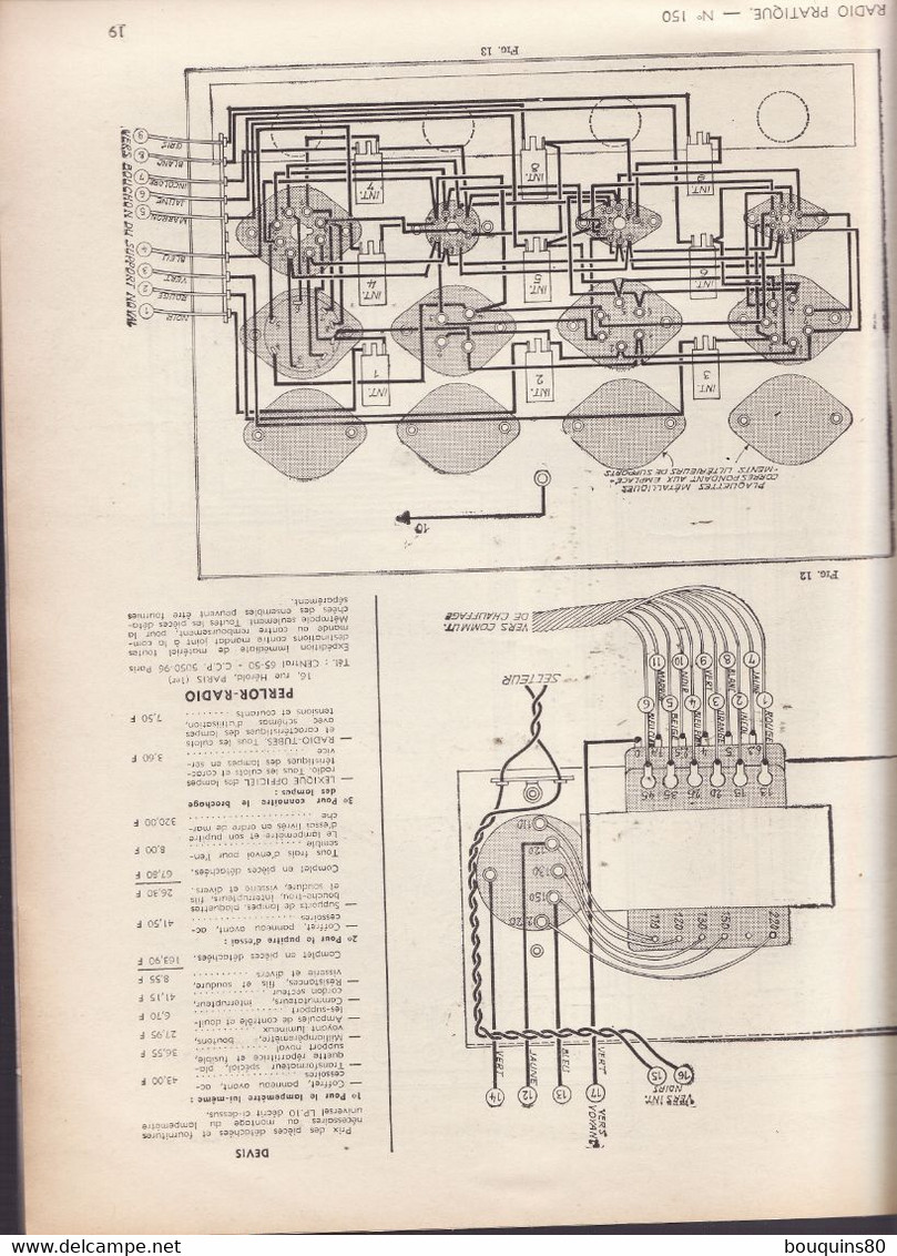 RADIO TELEVISION PRATIQUE N°150 Mai 1963 - Littérature & Schémas