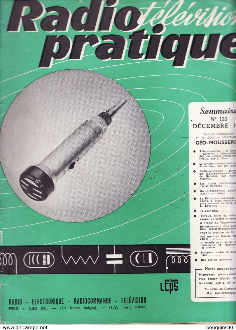 RADIO TELEVISION PRATIQUE N°133 Décembre 1961 - Literatur & Schaltpläne