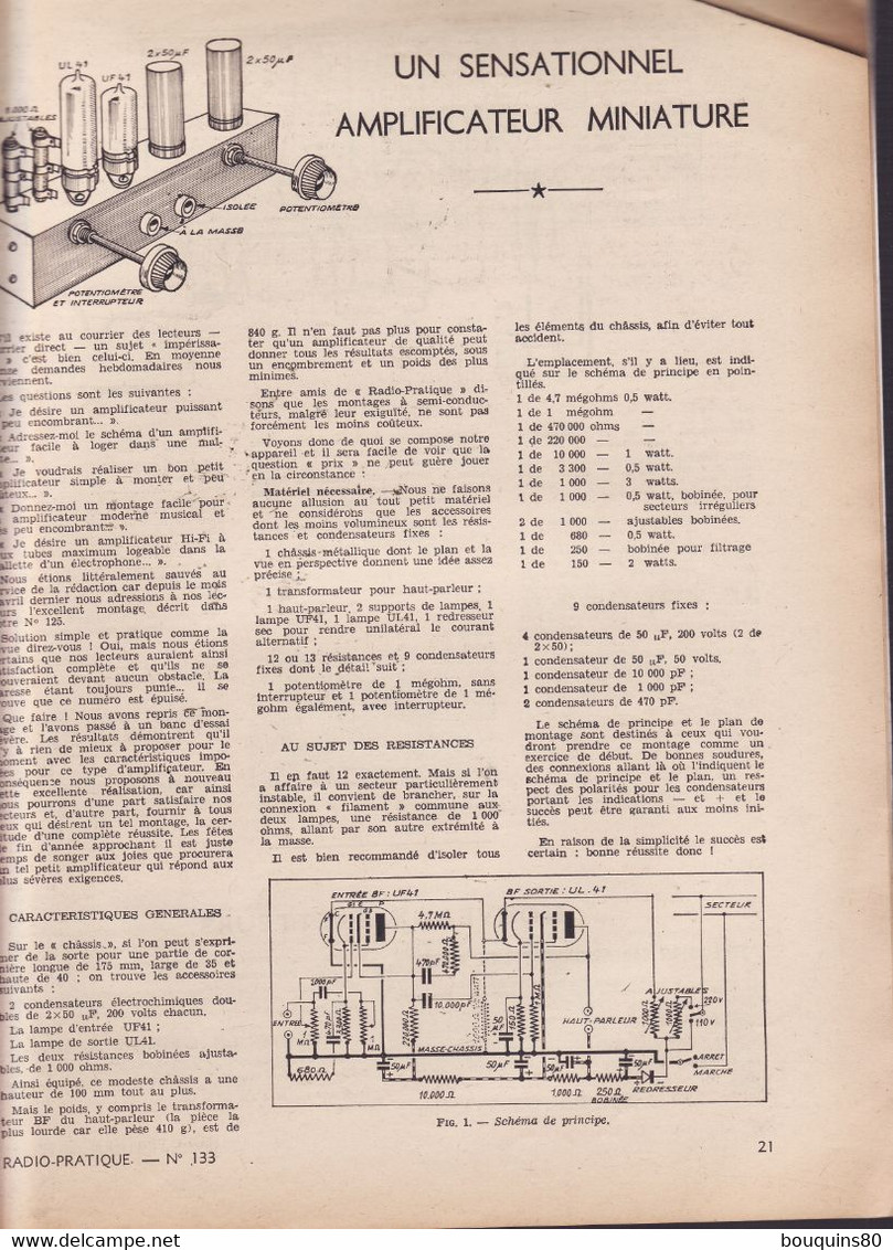 RADIO TELEVISION PRATIQUE N°133 Décembre 1961 - Literature & Schemes