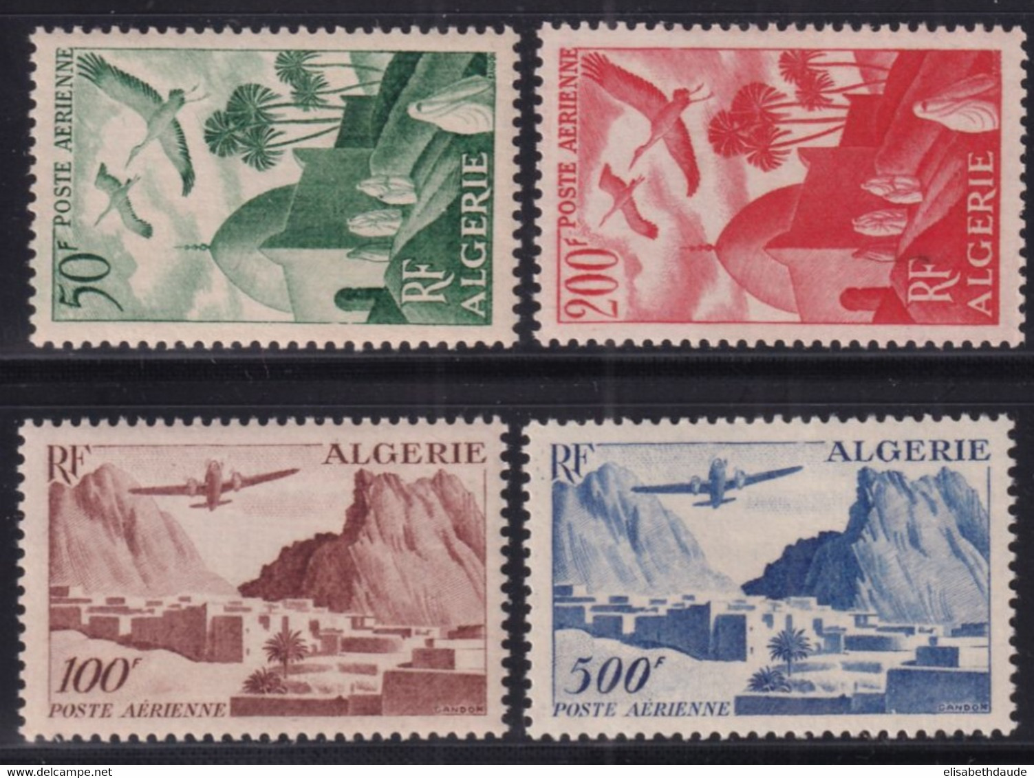 ALGERIE - 1949 - YT N° 9/12 ** MNH  - POSTE AERIENNE - COTE = 65 EUR. - Aéreo