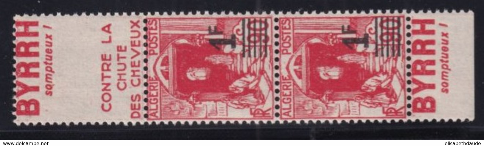 ALGERIE - 1939 - YT N° 158A En PAIRE BANDE PUB ! ** MNH - COTE = 44++ EUR. - Ongebruikt