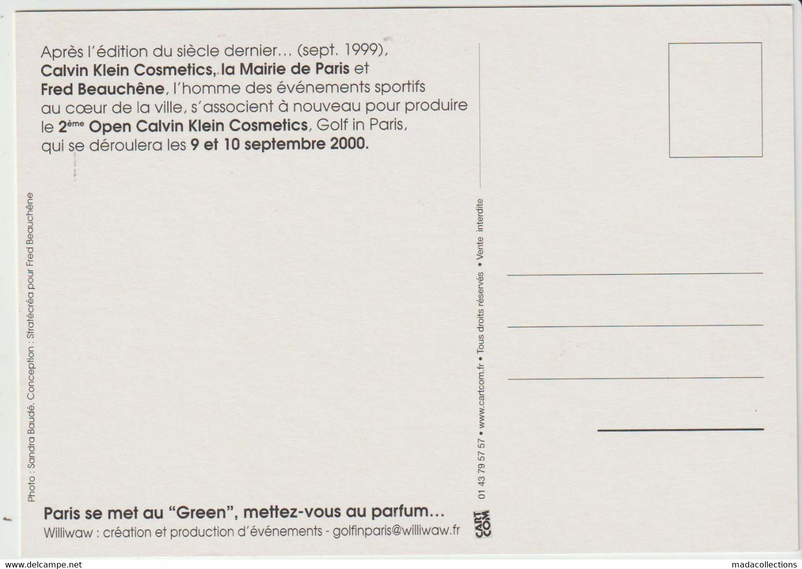 GOLF - 2 ème Open Calvin Klein  2000 - Golf