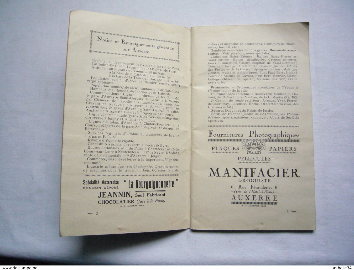 Plaquette Touristique Ancienne Auxerre Et Ses Environs 50 Pages Format A5 - Dépliants Touristiques