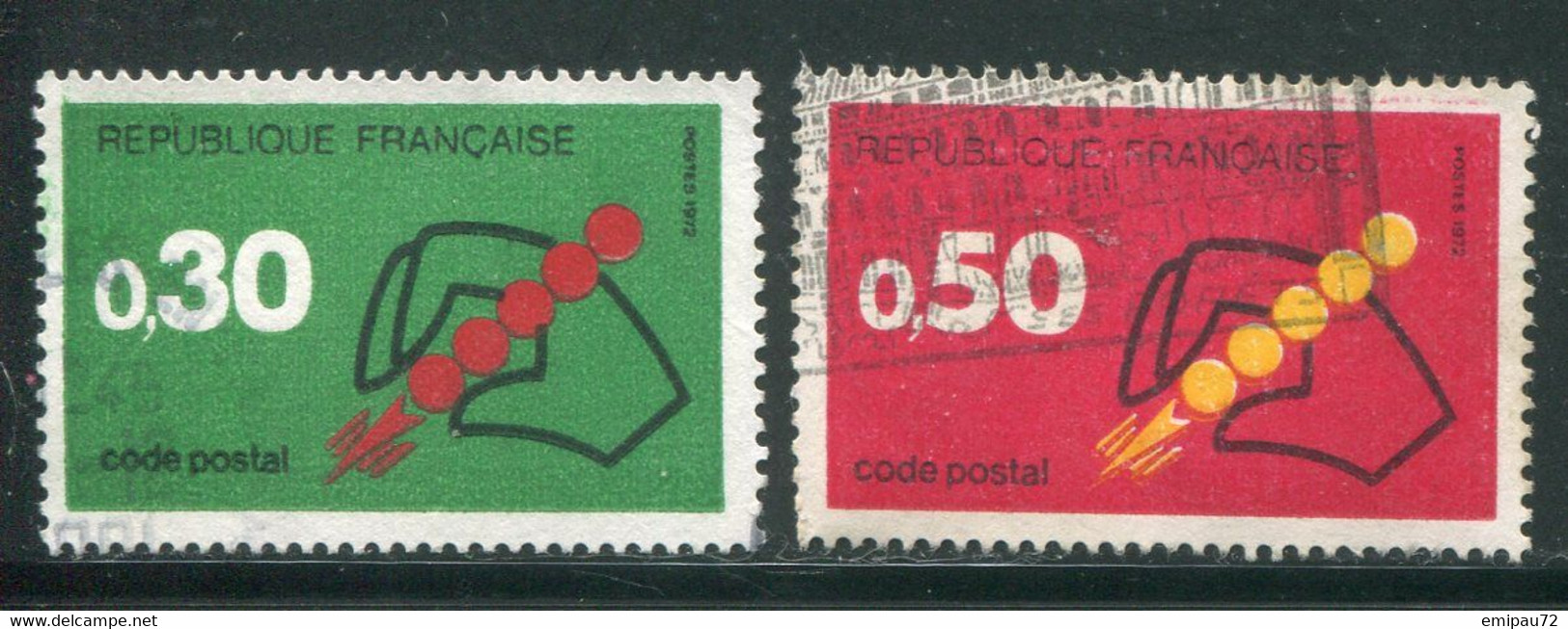 FRANCE- Y&T N°1719 Et 1720- Oblitérés - Postcode