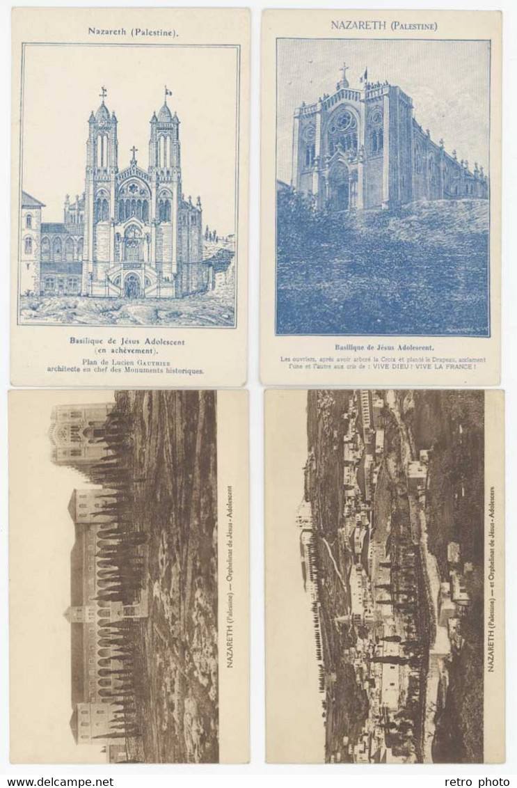 4 Cpa Palestine - Nazareth, Basilique, ... - Palestine