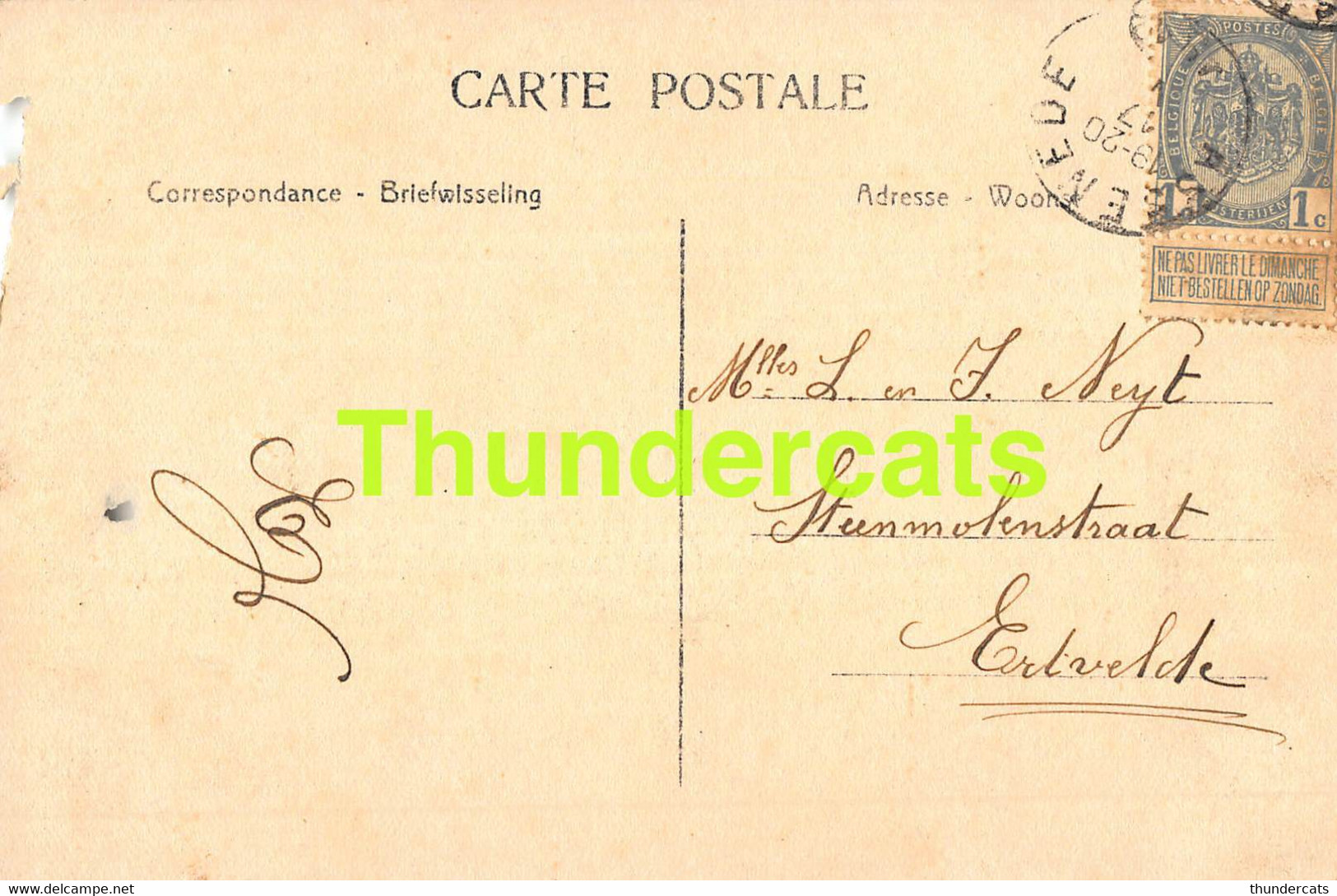 CPA ASSENEDE DE HOOGSTRAAT FEEST VAN 10 DEN DECEMBER 1911 ( BESCHADIGD RECHTS ) - Assenede
