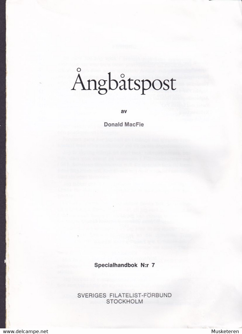 Sweden Donald Macfie : Ångbåtspost (Swedish Text) - Autres & Non Classés