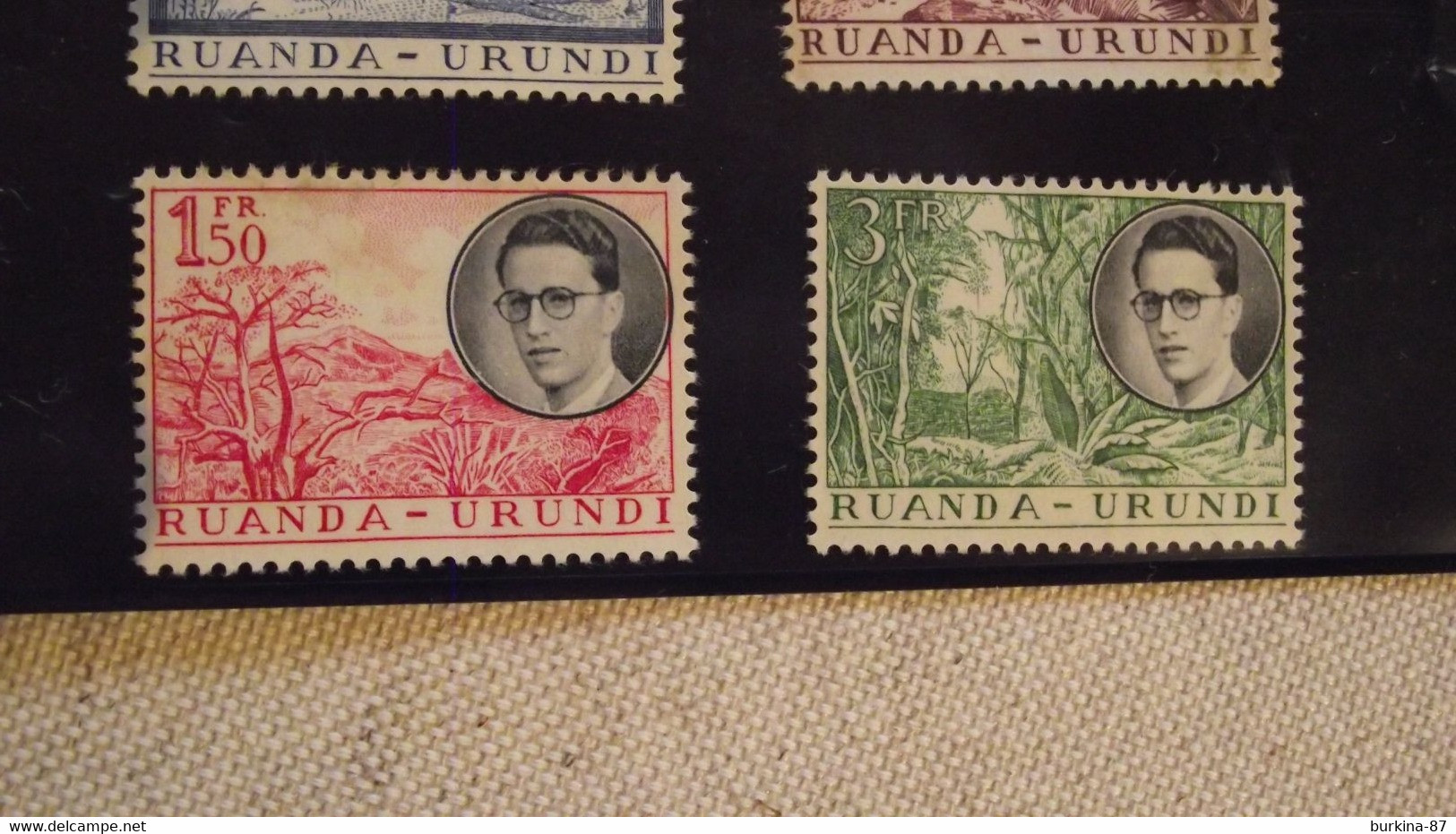 TIMBRE, RUANDA URUNDI, 1955,  X 4 SERIE, NON  OBLITEREE,  Ex COLONIE BELGE - Nuovi