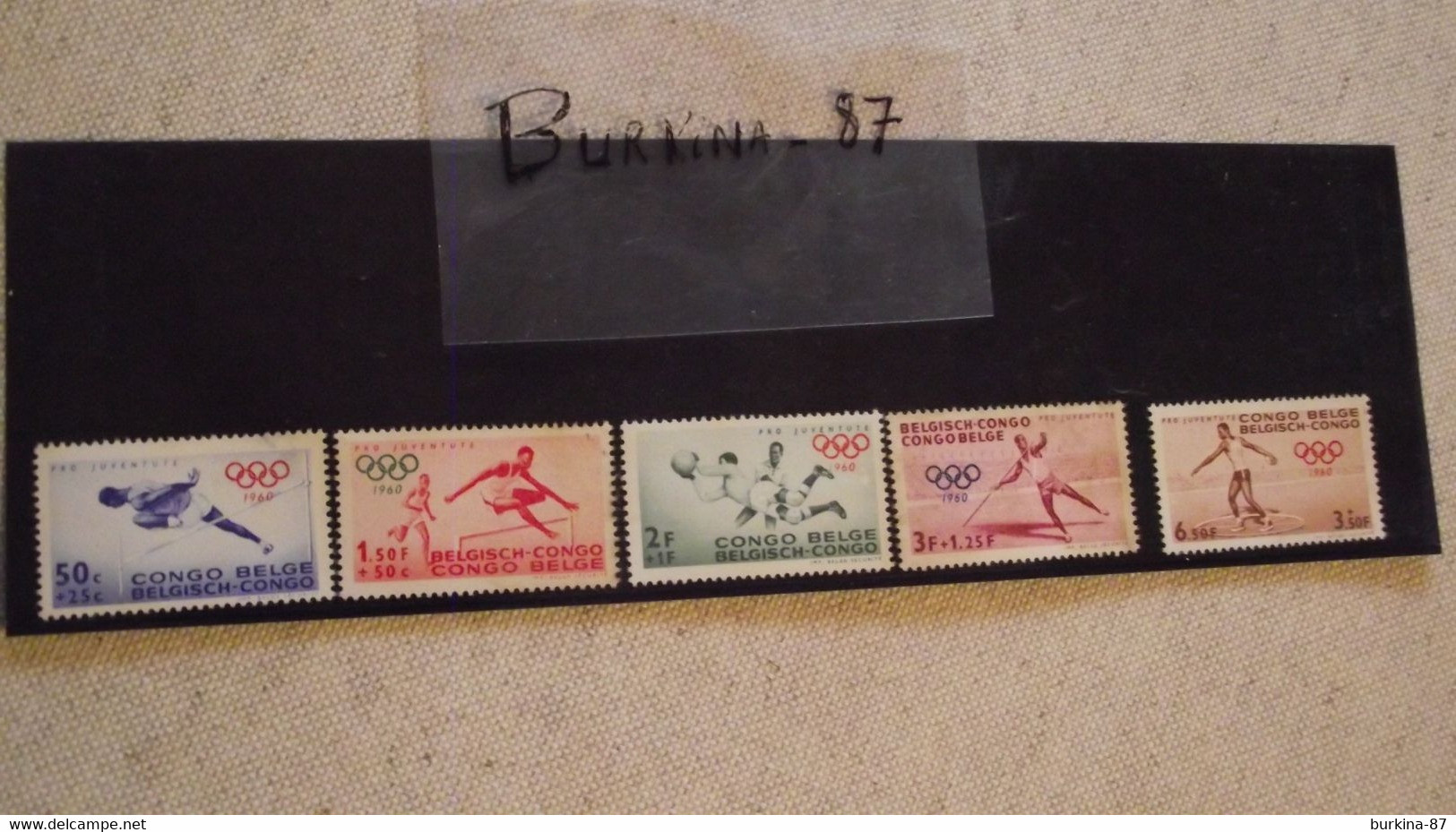 TIMBRE, RUANDA URUNDI, 1960 , JO X 5 SERIE, NON  OBLITEREE,   Ex COLONIE BELGE - Unused Stamps