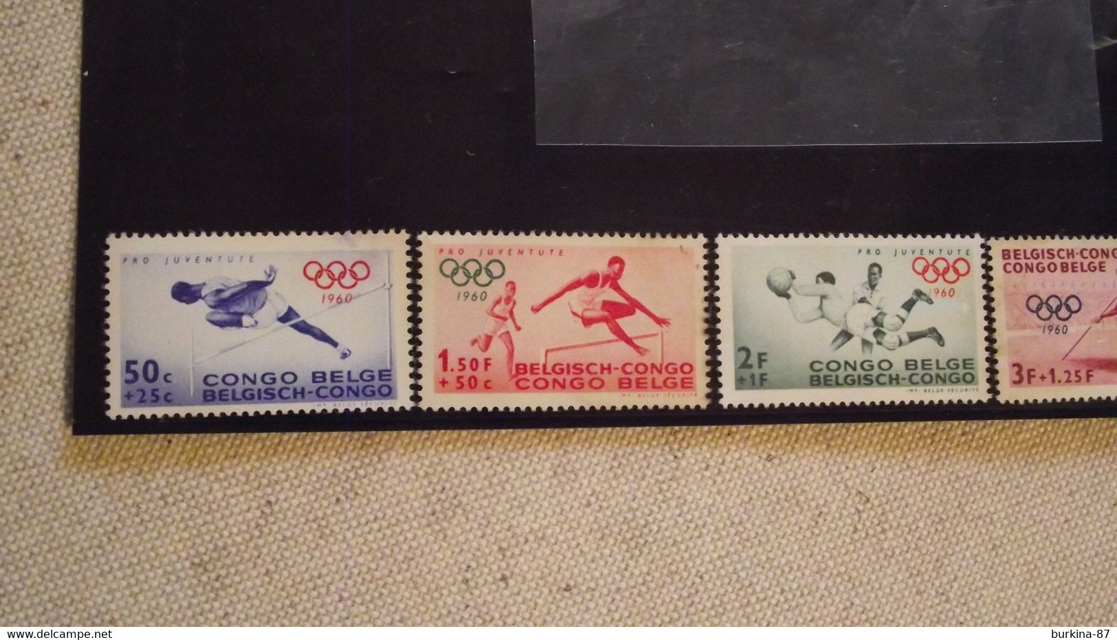 TIMBRE, RUANDA URUNDI, 1960 , JO X 5 SERIE, NON  OBLITEREE,   Ex COLONIE BELGE - Unused Stamps