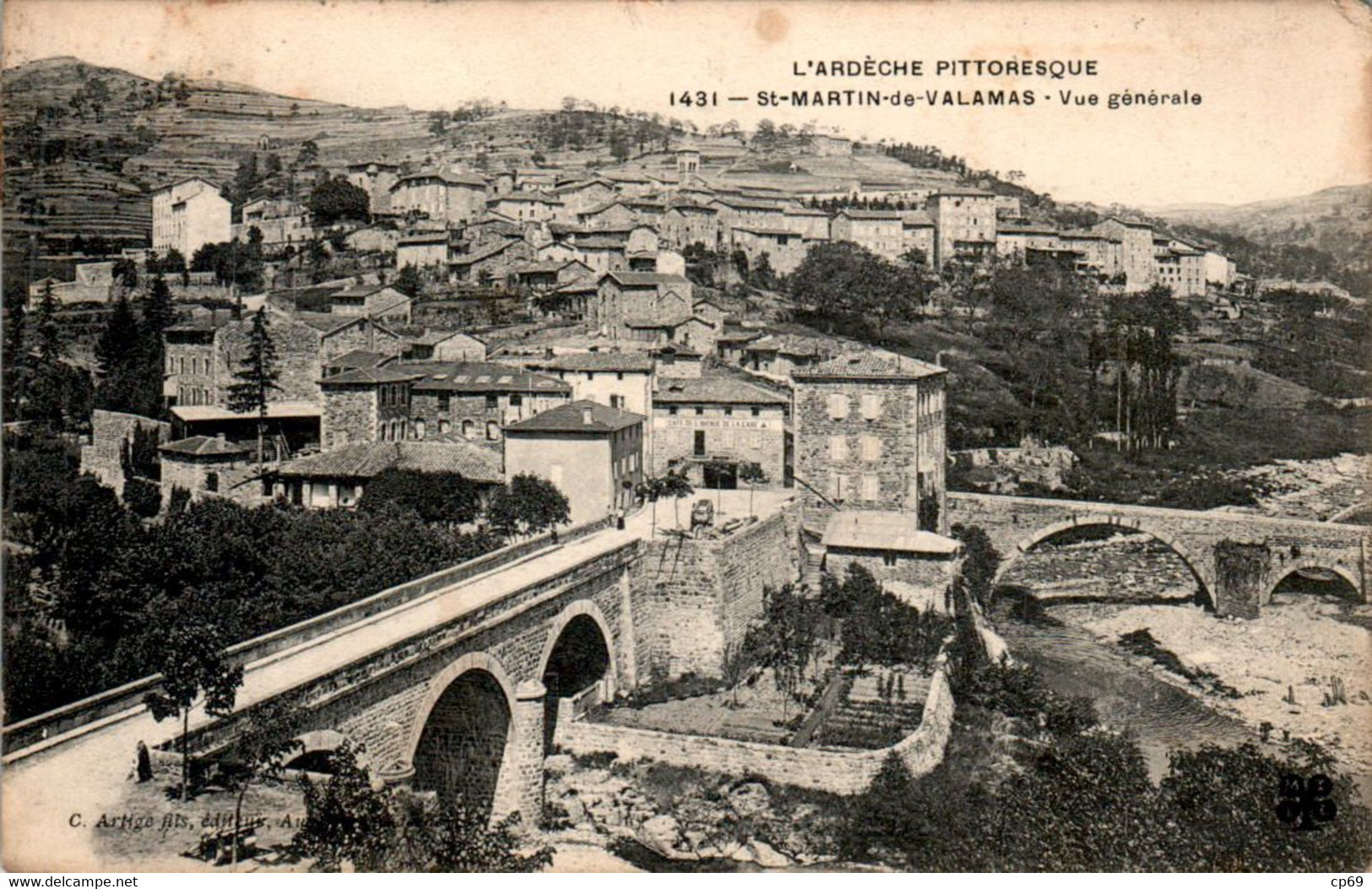 Saint-Martin-de-Valamas Vue Générale Ardèche 07310 N°1431 Cpa Ayant Voyagée En B.Etat - Saint Martin De Valamas