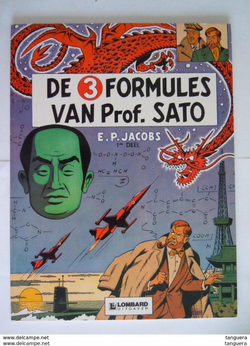 Blake En Mortimer De 3 Formules Van Prof. Sato E. Jacobs 1981 Nieuwstaat Herdruk 1te Met Nieuw Logo Uitgever Lombard SC - Autres & Non Classés