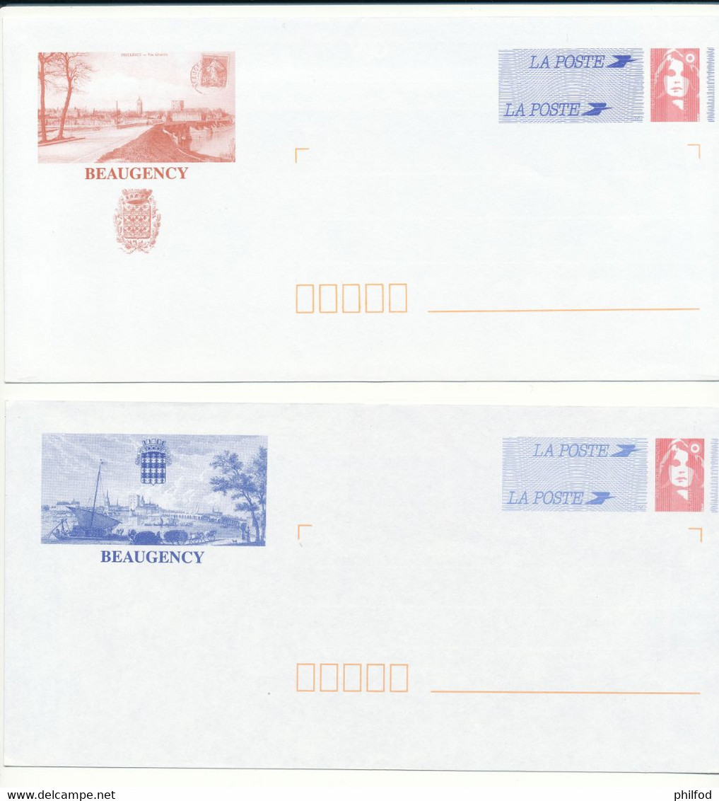 2 Enveloppes Prêt à Poster  - Beaugency - PAP : Altri (1995-...)