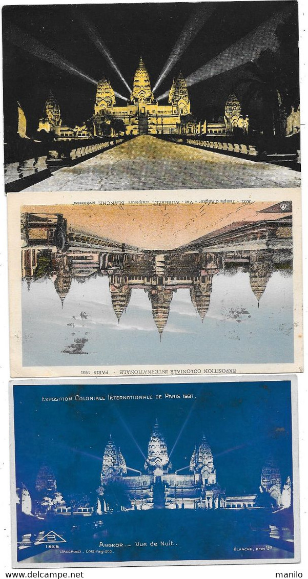 14 CARTES MAXIMUM -EXPOSITION COLONIALE INTERNAT. Paris 1931 AOF-MAROC-ANNAM-TUNISIE-ALGERIE-INDOCHINE-ANGKOR-VAT - Expositions