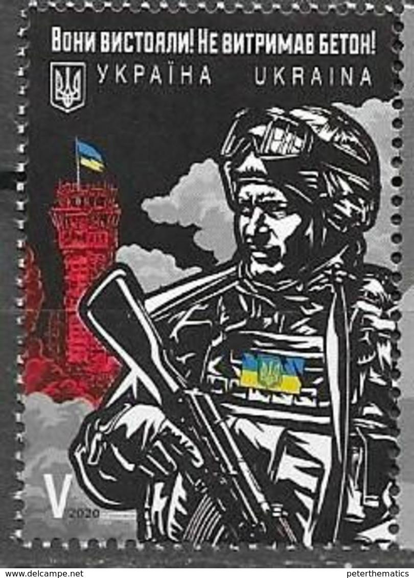 UKRAINE, 2019, MNH, MILITARY, SOLDIERS, DEFENSE OF DONETSK AIRPORT, 1v - Militaria