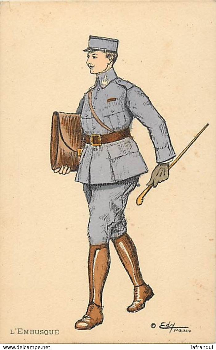 Themes Div-ref KK632-militaires Militaria -regiments -uniformes -illustrateur Edy Paris - L Embusqué - - Uniformes