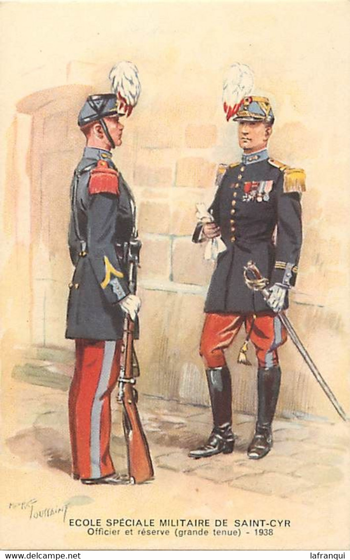 Themes Div-ref KK625-militaires Militaria -regiments -uniformes -illustrateur Maurice Toussaint -cole De Saint Cyr -1938 - Uniformes