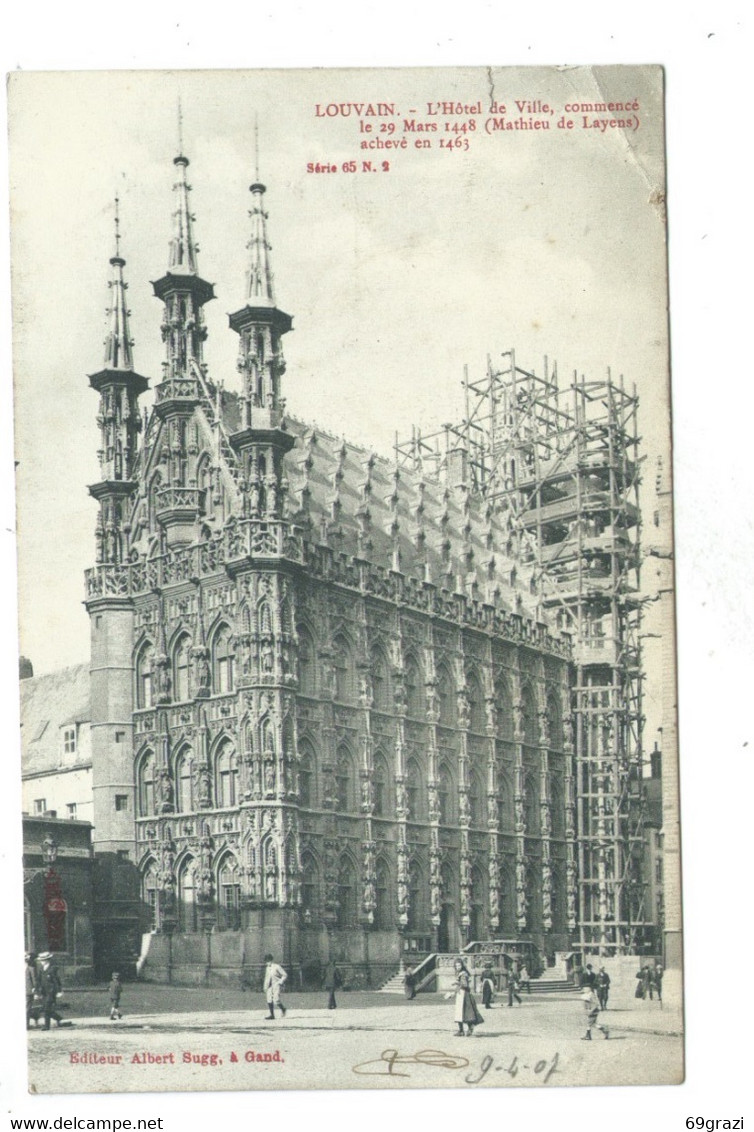 Leuven Louvain Hôtel De Ville  Commencé Le 29 Mars 1448 Série 65 No 2 - Leuven