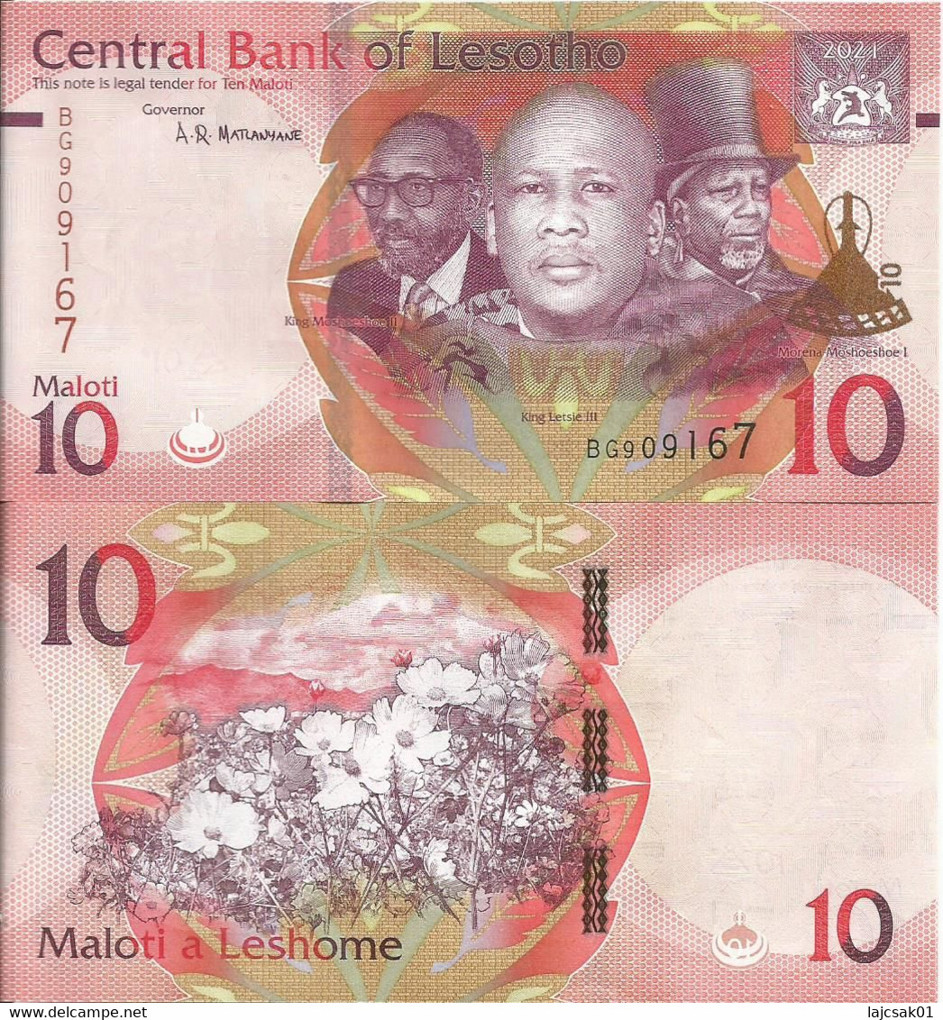 Lesotho 10 Maloti 2021. UNC - Lesotho