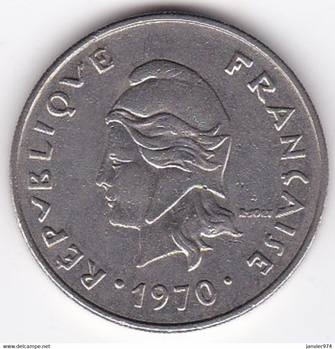 Nouvelle-Calédonie. 20 Francs 1970. En Nickel - Nieuw-Caledonië