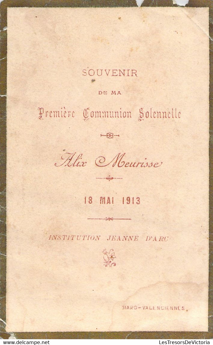 Lot de 10 cartes de faire part souvenir de première communion et communion solennelle - Images pieuses