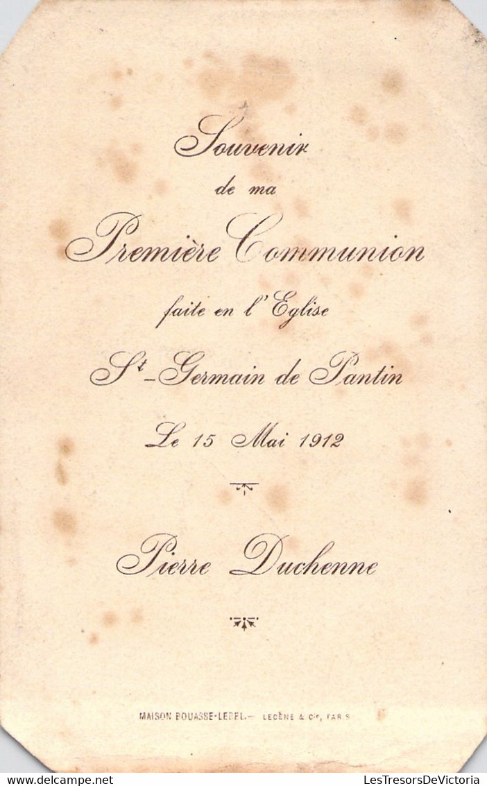 Lot de 10 cartes de faire part souvenir de première communion et communion solennelle - Images pieuses