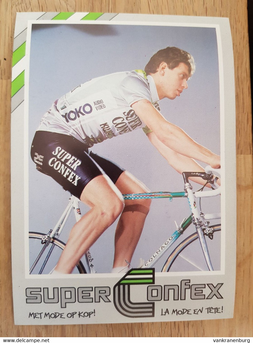 Misbruik Pidgin sensor Wielrennen - Card Jean-Paul van Poppel - Team Superconfex-Kwantum - 1987 -  cycling cyclisme - UCI - Netherlands