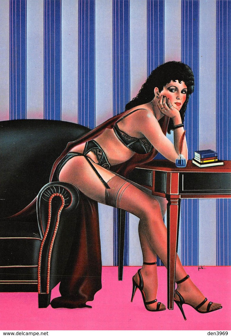 Série Illustrateurs Nugeron N'H 413 - Erotique 1 - Pin-Up - Bas Résille - Lingerie - Chaussures Talon Haut - Pin-Ups