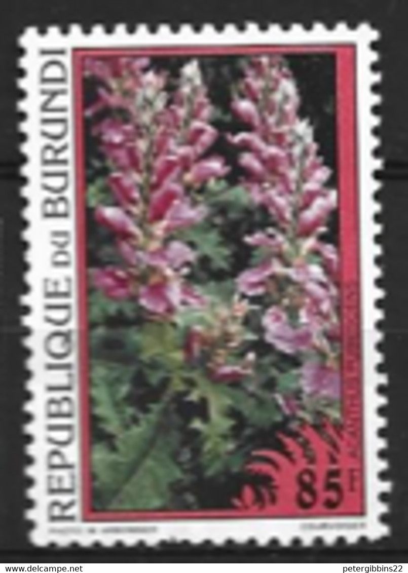 Burundi  1995    SG  1595  Flowers  Mounted Mint - Unused Stamps