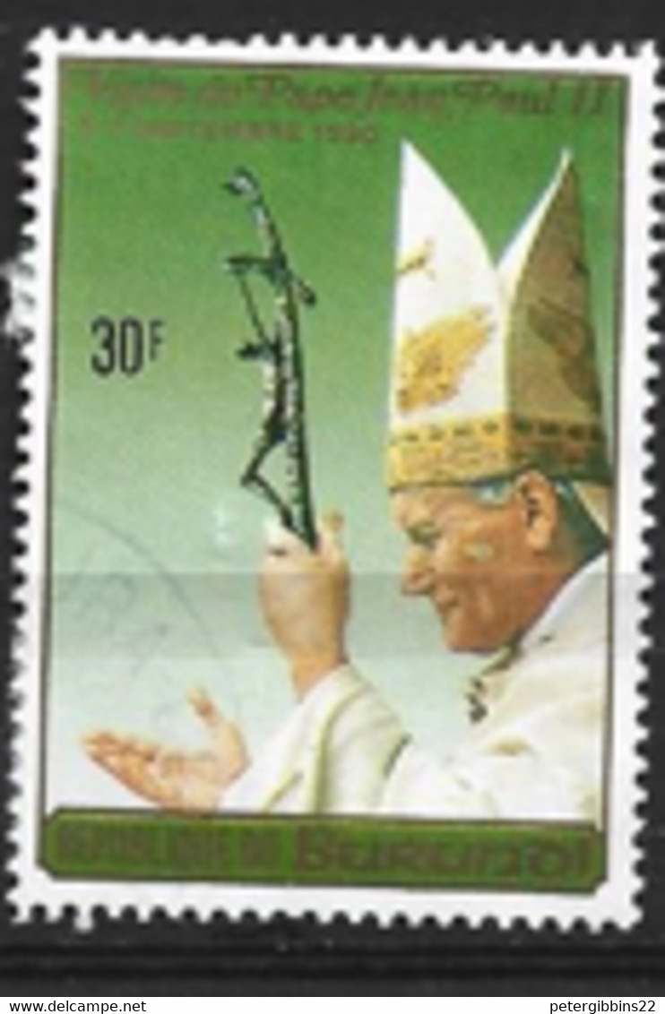 Burundi  1990 SG 1491 Papal Visit    Fine Used - Used Stamps