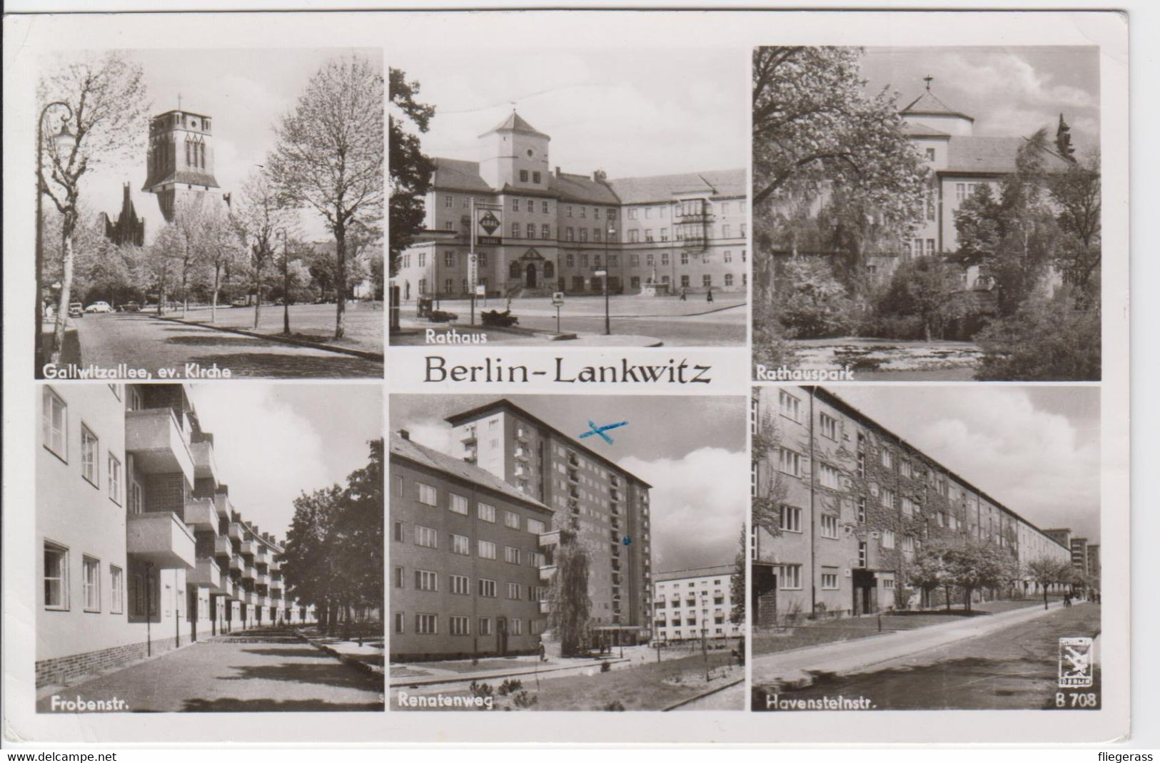 AK Berlin-Lankwitz - Frobenstr. Renatenweg Havensteinstr. Gallwitzallee Rathaus - Lankwitz