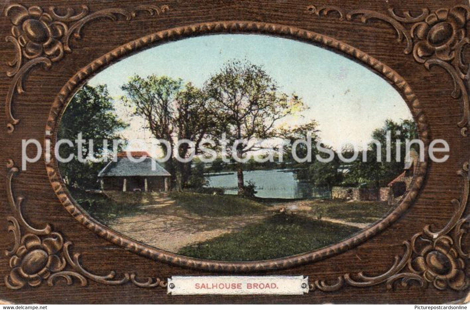 SALHOUSE BROAD OLD COLOUR POSTCARD NORWICH NORFOLK - Norwich