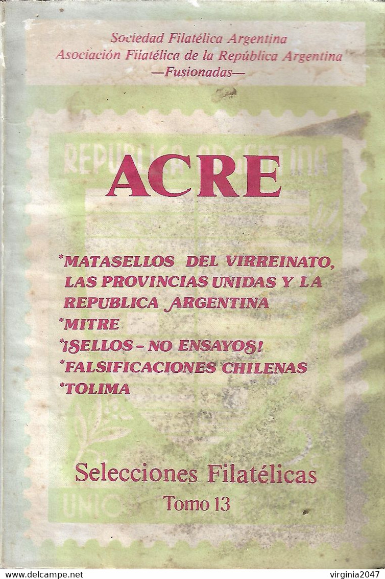 Selecciones Filatelicas ACRE Y Varios Temas-Tomo 13-S.F.A Y A.F.R.A. Fusionadas - Español