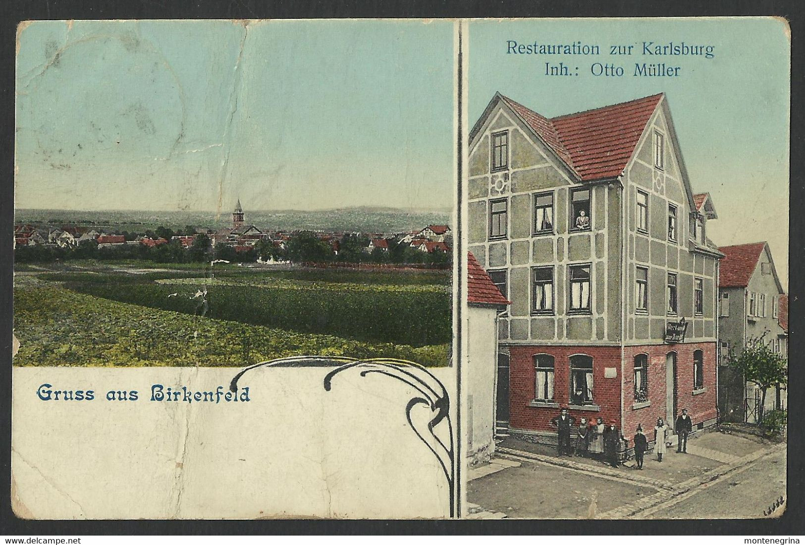 BIRKENFELD - Restauration Zur Karlsburg Inh: Otto Müller - Old Postcard (see Sales Conditions) 05788 - Birkenfeld (Nahe)