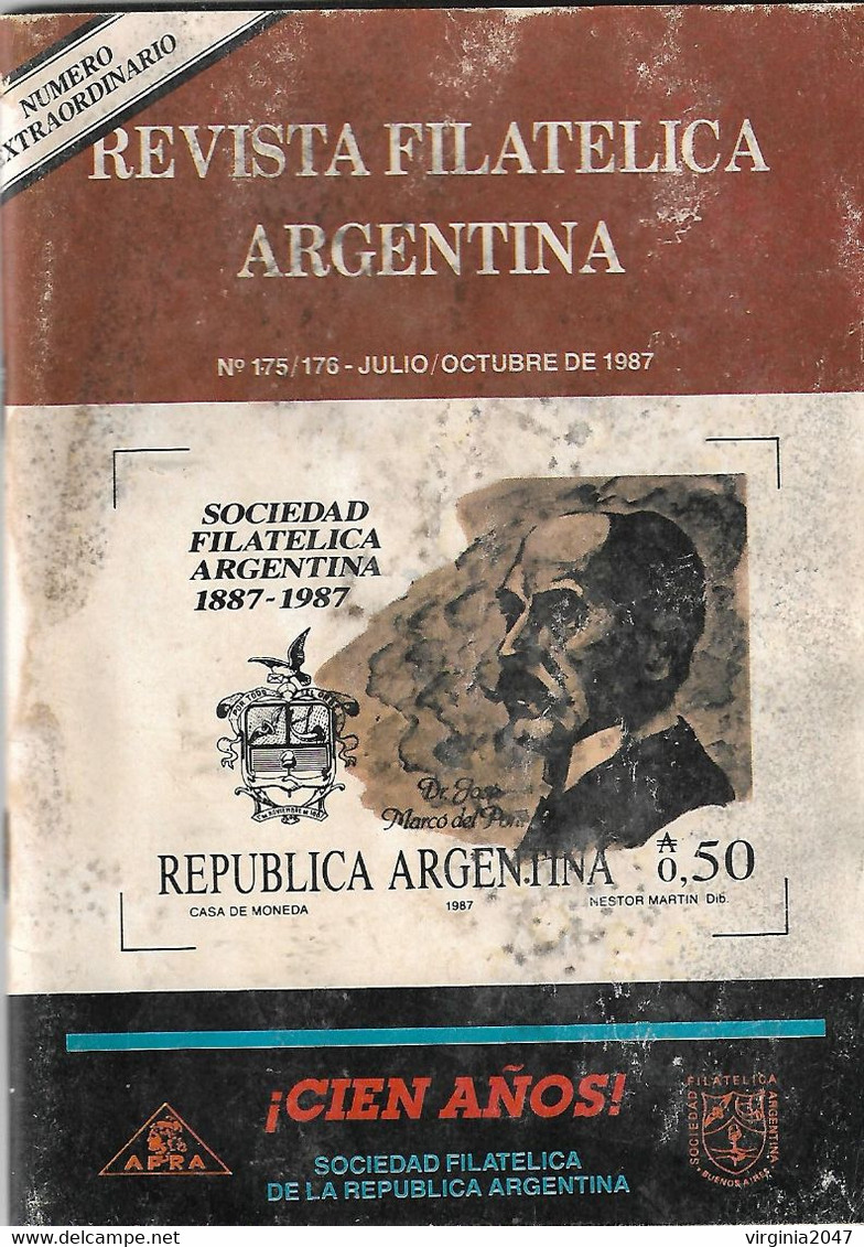 Edicion Especial Conmemorando Cien Años De La Sociedad Filatelica Argentina - Espagnol (desde 1941)